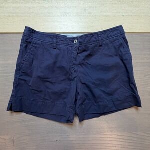 Les Canebiers Womens Shorts Medium Navy Summer Beach Cotton